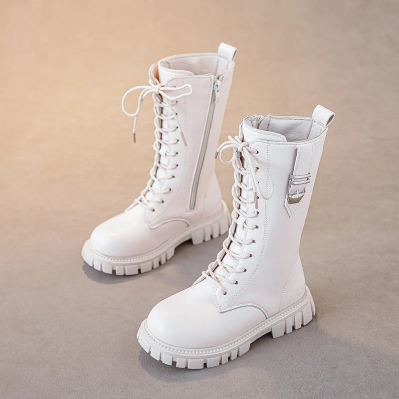 Elegant Zipper Baby Girl Casual Fashion Boots