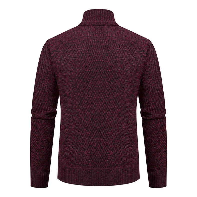 Men's Fleece Zipper Cardigan Casual Sports Coat