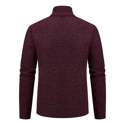 Men's Fleece Zipper Cardigan Casual Sports Coat
