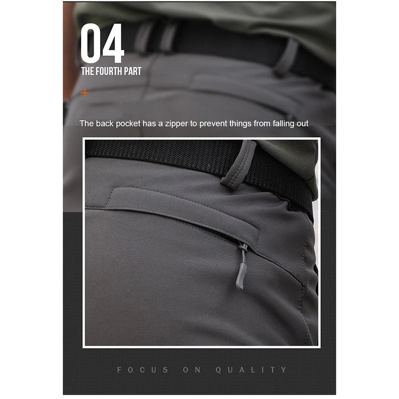 Men's Winter Soft Shell Hiking Pants with Fleece Lining