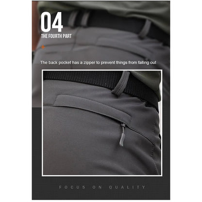 Men's Winter Soft Shell Hiking Pants with Fleece Lining