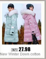 Children's Hooded Parka Down Jacket with Dinosaur Design