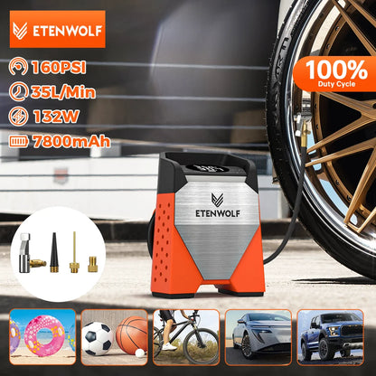 ETENWOLF ZEPHYR S3 Portable Tire Inflator 160 PSI