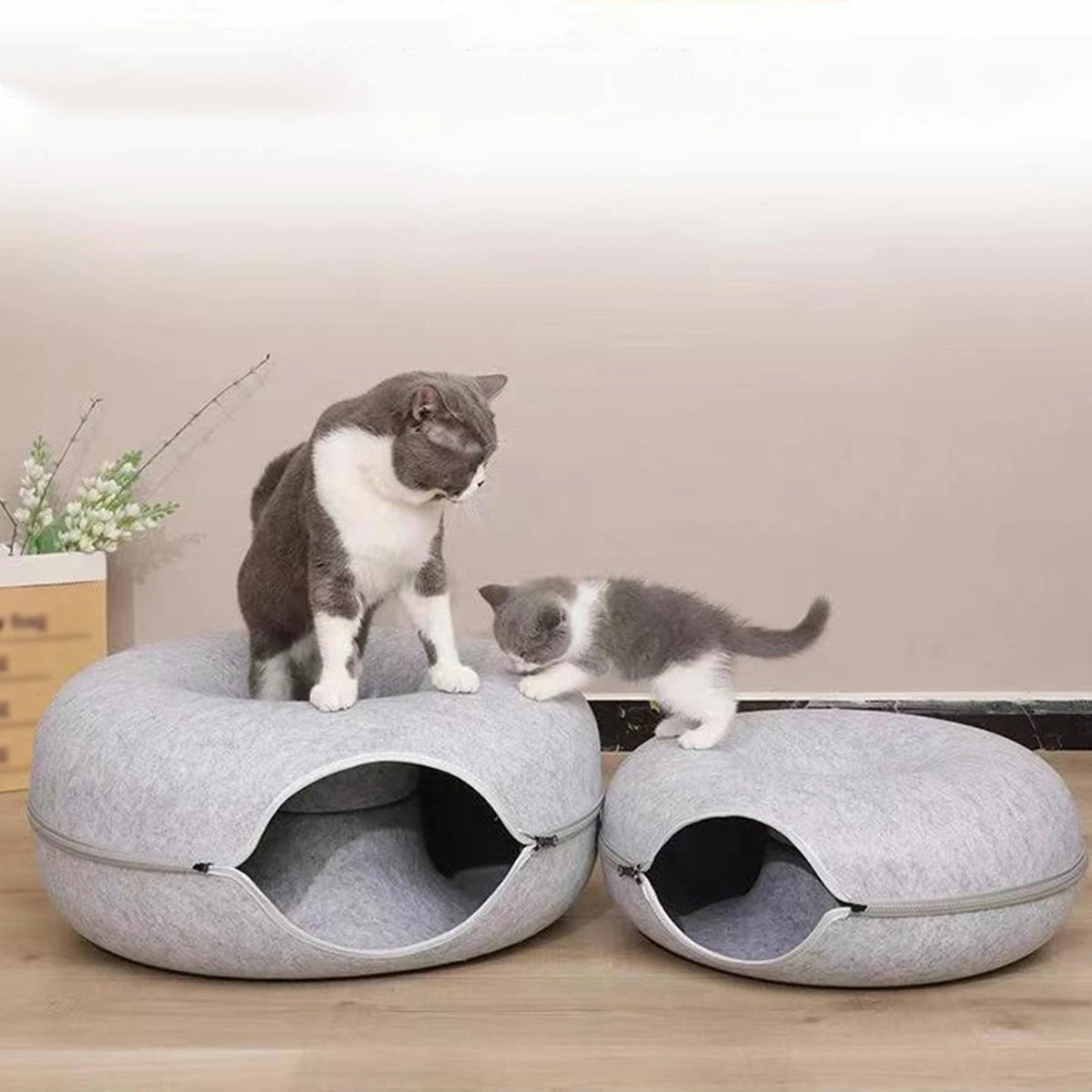 B-Tunnel Cat Bed Interactive Tunnel Felt Indoor Toy