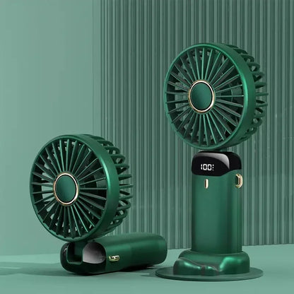 Portable Rechargeable Handheld Fan with LED Display