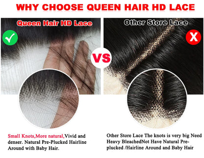 Queen Hair HD Lace Closure Frontal Virgin Human Hair