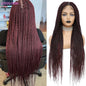 Cornrows Braided Wig 36 Inches Synthetic Hair Black