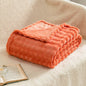 3D Bubble White Plush Fleece Throw Blanket