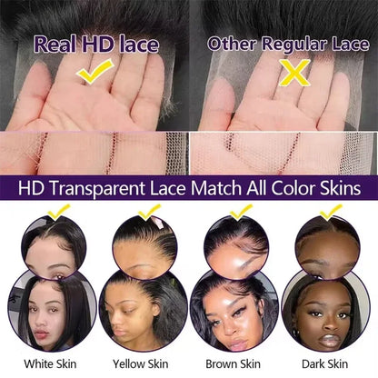 40 Inch Loose Deep Wave Lace Front Human Hair Wig
