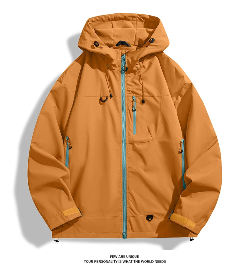 LNGXO Waterproof Windbreaker Jacket for Hiking and Camping