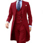 Royal Blue Long Tail Coat 3 Piece Suit for Men