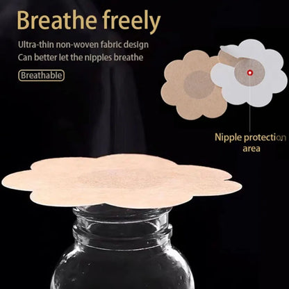100Pcs Disposable Invisible Nipple Covers Natural Color