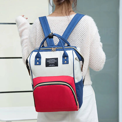 Large Capacity Canvas Diaper Bag Backpack