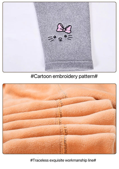 Fleece-Lined Thermal Leggings for Girls