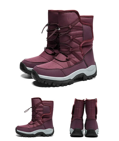 Men's Winter Ankle Boots Waterproof Plush Hiking Shoes