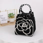 Mini Knitted Bucket Bag Women Colorblock Wristlet Purse