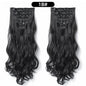 22 Inch Curly Wavy Clip In Hair Extensions Synthetic