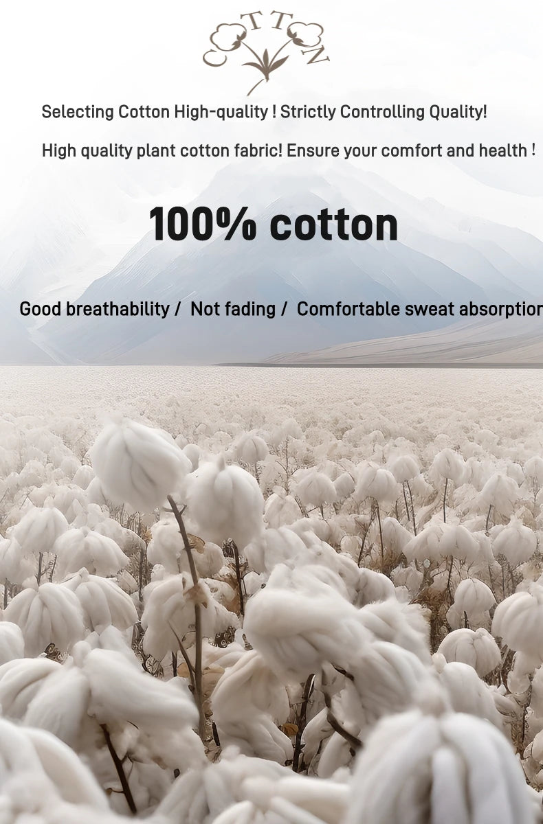 Cotton Men's Short Sleeve T-Shirt Casual Round Neck
