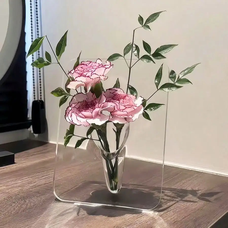 Clear Acrylic Flower Vase for Modern Home Decor