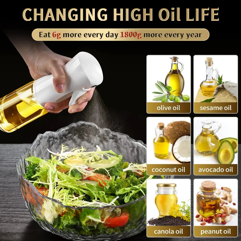 Oil Spray Bottle for Cooking Kitchen Plastic 200ml 300ml 500ml
