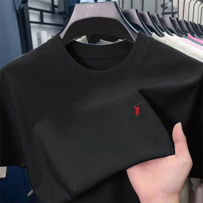 Cotton Men's Short Sleeve T-Shirt Casual Round Neck