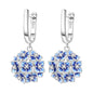S925 Sterling Silver Iris Flower Hoop Earrings for Women