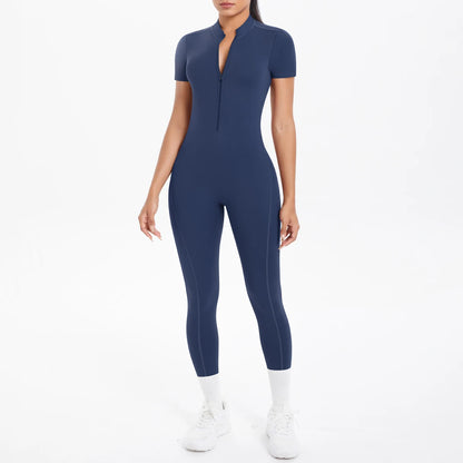 Backless Bodycon Scrunch Jumpsuit for Women Yoga Fitness