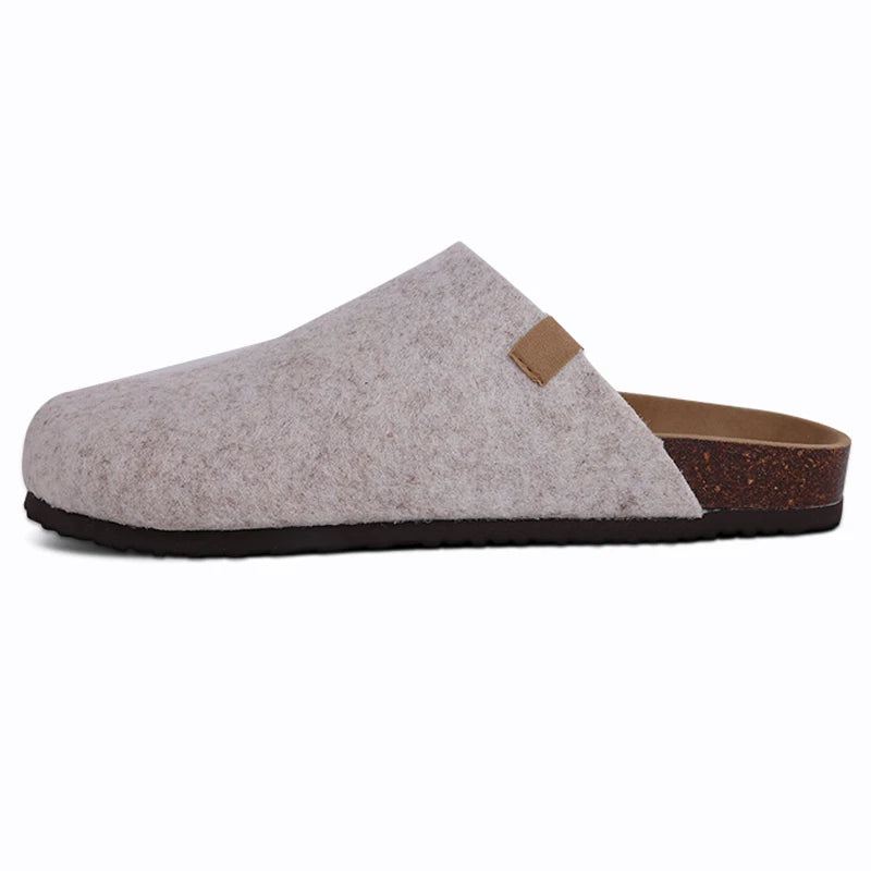 Comwarm Women's Suede Mules Slippers with Cork Insole