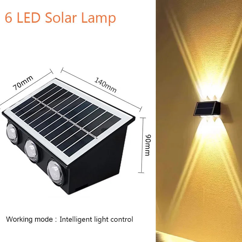 Solar Wall Lamp Waterproof Outdoor Garden Light