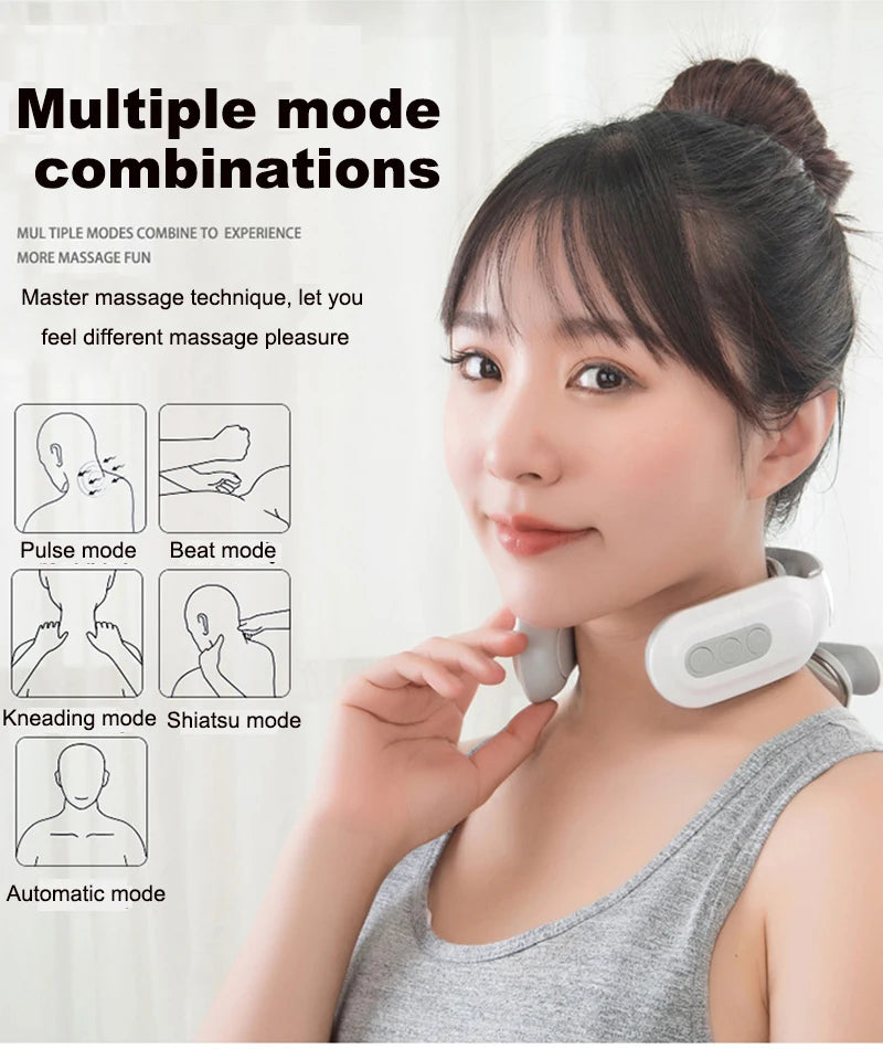Heated Vibrating Neck Massage Pillow