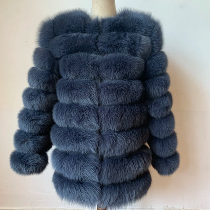 4in1 Real Fox Fur Coat for Women