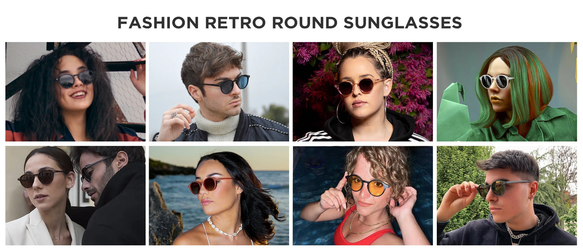 ZENOTTIC Retro Circular Polarized Sunglasses S Size