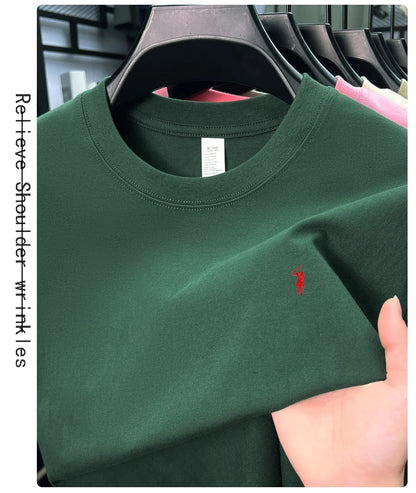 Cotton Men's Short Sleeve T-Shirt Casual Round Neck