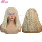 Short Bohemian Curly Braided Lace Front Wig 12 Inch