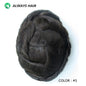 PU Men Toupee Indian Human Hair 130% Density Wig