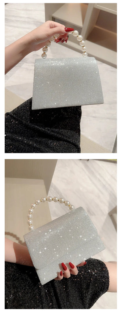 Luxury Sequined Hand-held Dinner Bag for Weddings