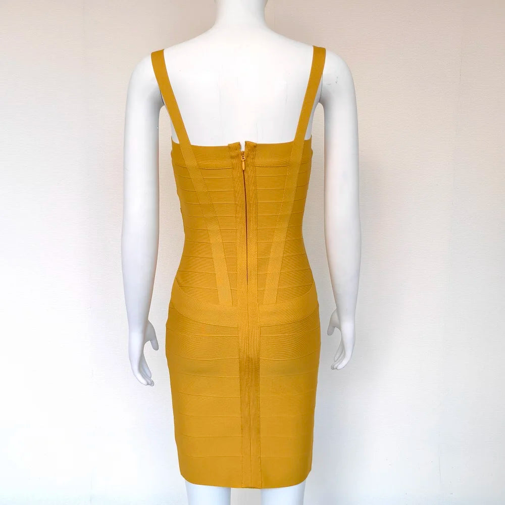 BEAUKEY Blue Mini Bandage Dress for Women XL
