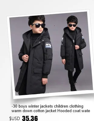 Winter Down Jacket for Boys and Girls Thicken Snowsuit