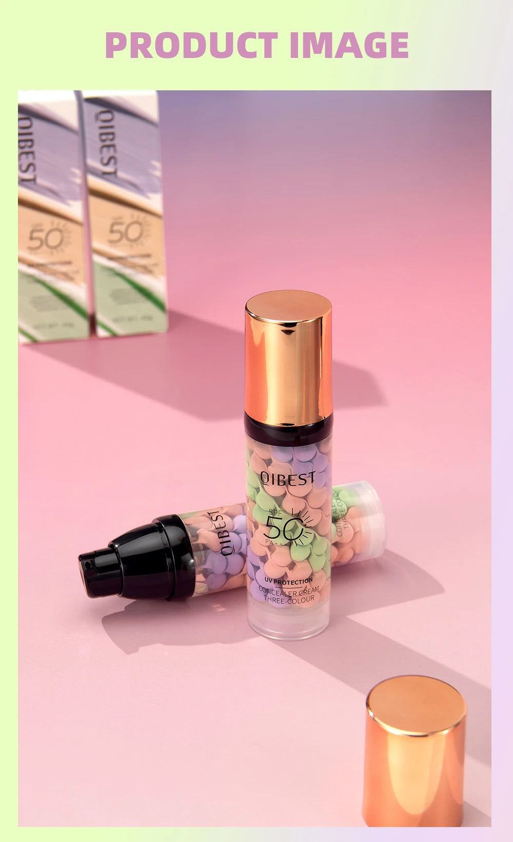 Qibest Three-Color Cream Concealer