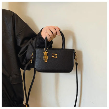 Women's Small Square Nylon Shoulder Bag for Mobile Phone