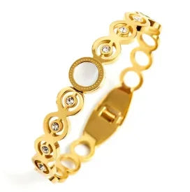 Classic Gold Plated Stainless Steel Cuff Bracelet