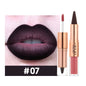 Waterproof Matte Black Lipstick and Lipgloss Duo