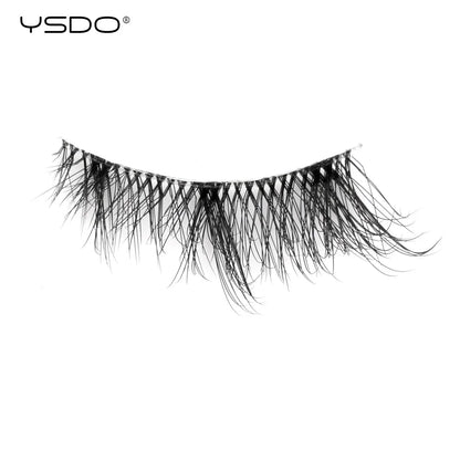 YSDO 5/10 Pairs Natural Soft Black Half Lashes