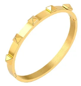 Classic Gold Plated Stainless Steel Cuff Bracelet