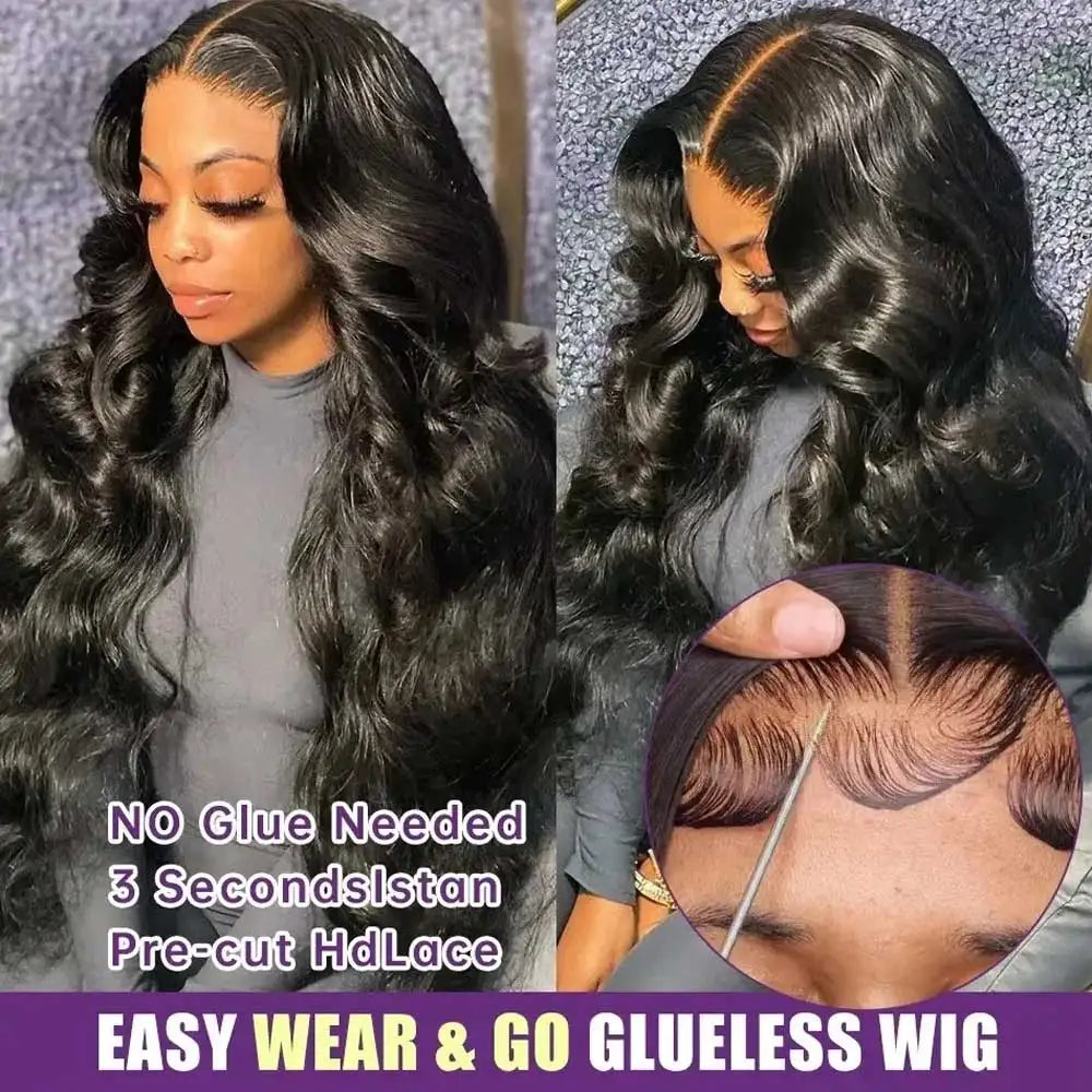 Body Wave Human Hair Glueless Wig 40 42 Inch