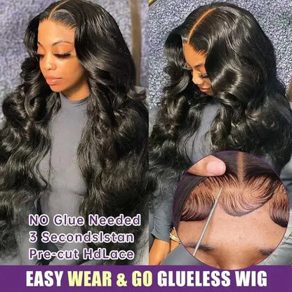 Body Wave Human Hair Glueless Wig 40 42 Inch
