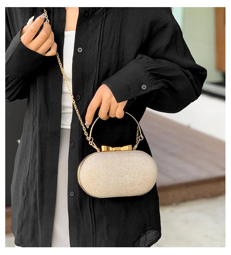 Luxury Sequined Hand-held Dinner Bag for Weddings
