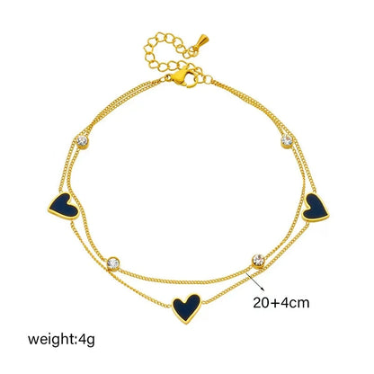 Gold Stainless Steel Bohemian Personalized Anklet