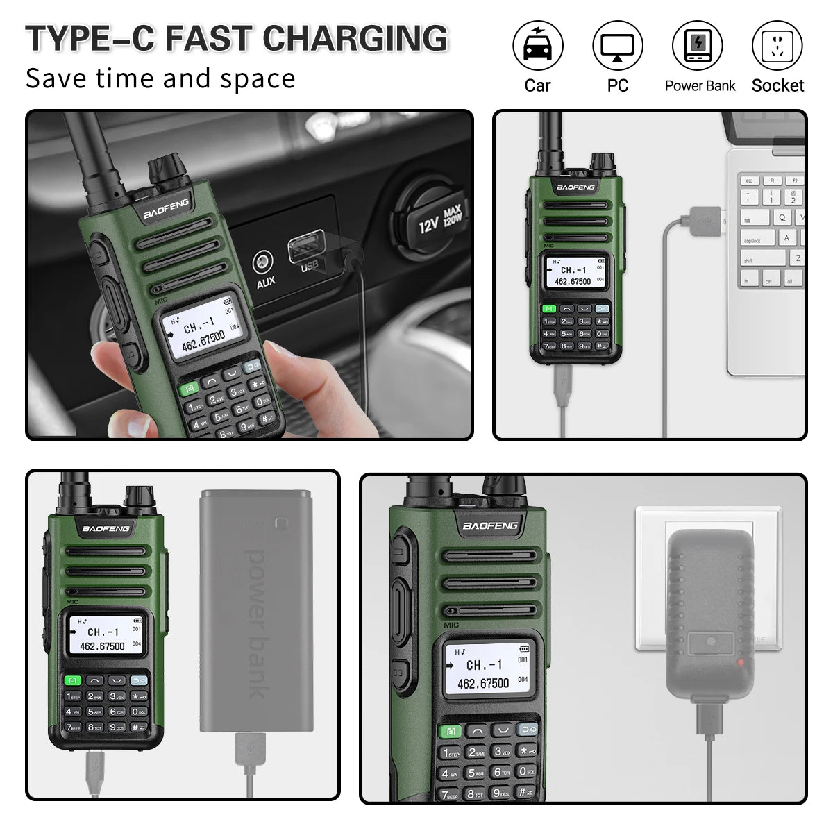 BaoFeng M-13 PRO V2 High Power Multi Band Walkie Talkie