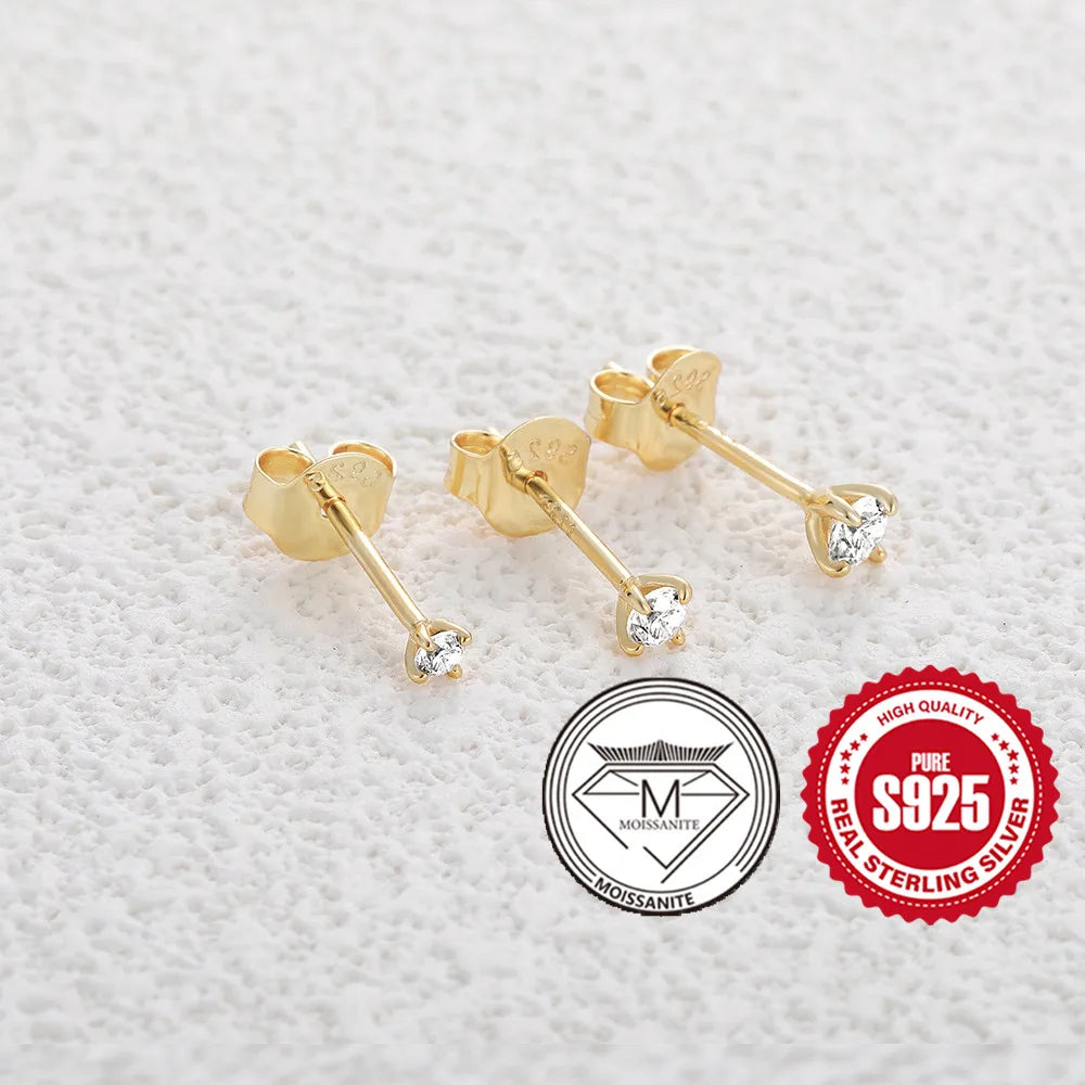 Canner Moissanite Stud Earrings 925 Sterling Silver